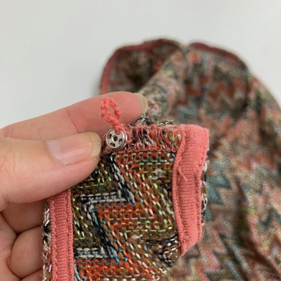 Maeve Dress Women Small Multi Westwear Knit Chevron V Neck High Low Tiered *READ - Picture 11 of 16